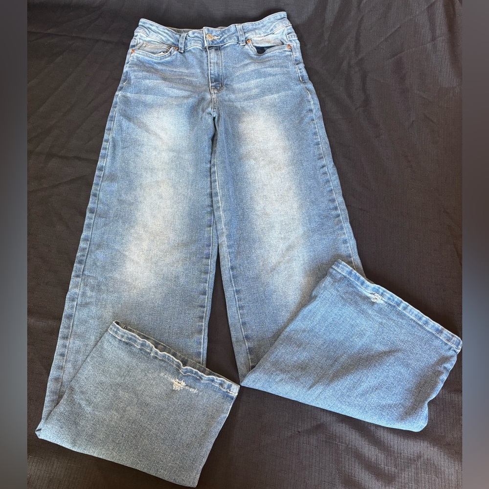 Refuge Light Blue High Rise Wide Leg Jeans